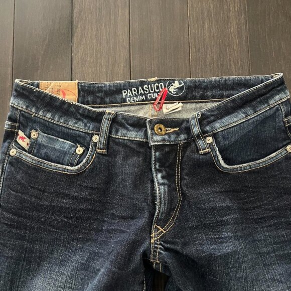 Low rise Parasuco Women's Navy and Blue Bootcut Jeans - Picture 3 of 5